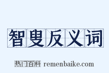 智叟反义词是什么意思的图片